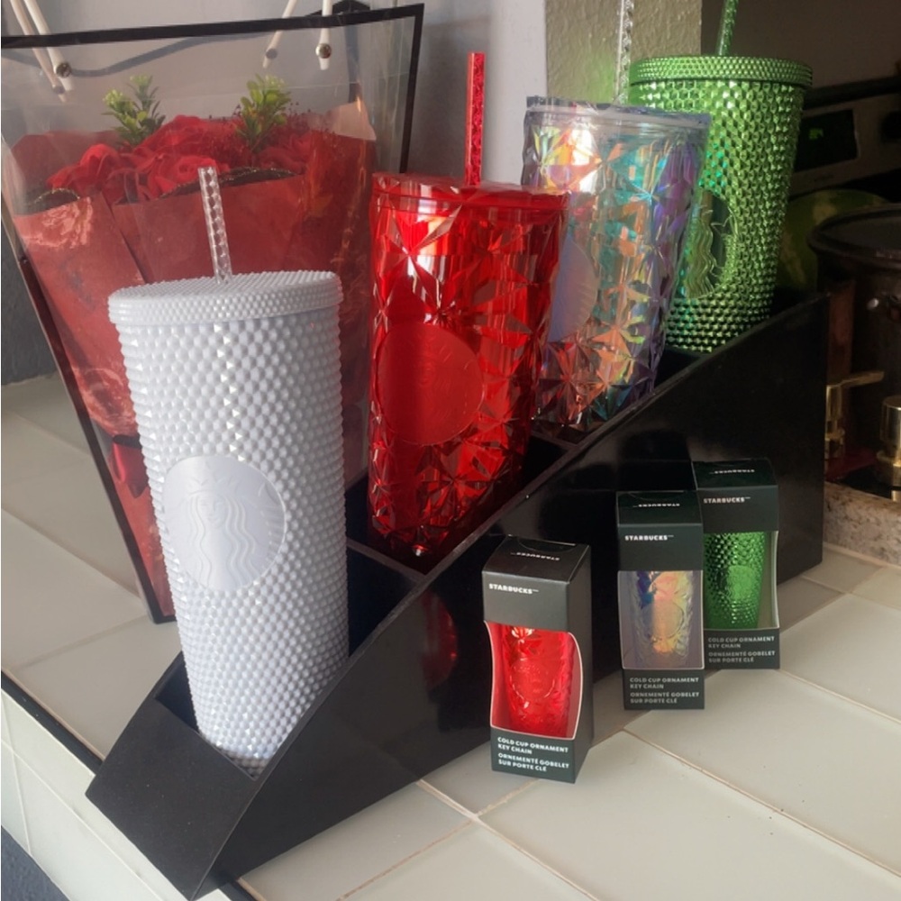 Starbucks Tumbler Collection in White, Red, and Green
